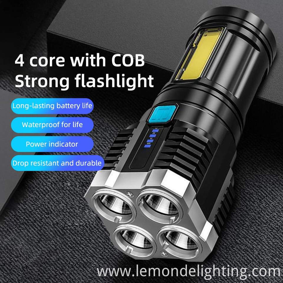 Flashlight With Cob Sidelight